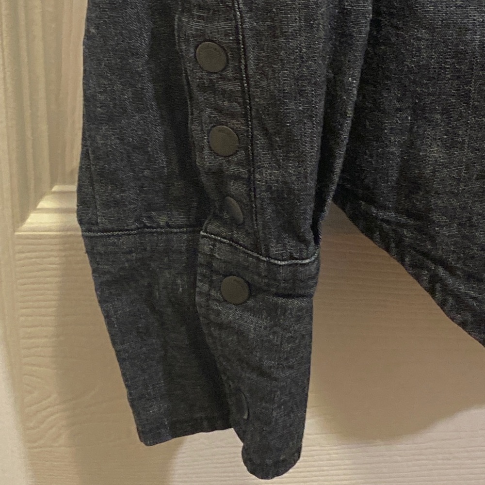 William Rast Snap Button Down Black Denim Shirt. - image 6